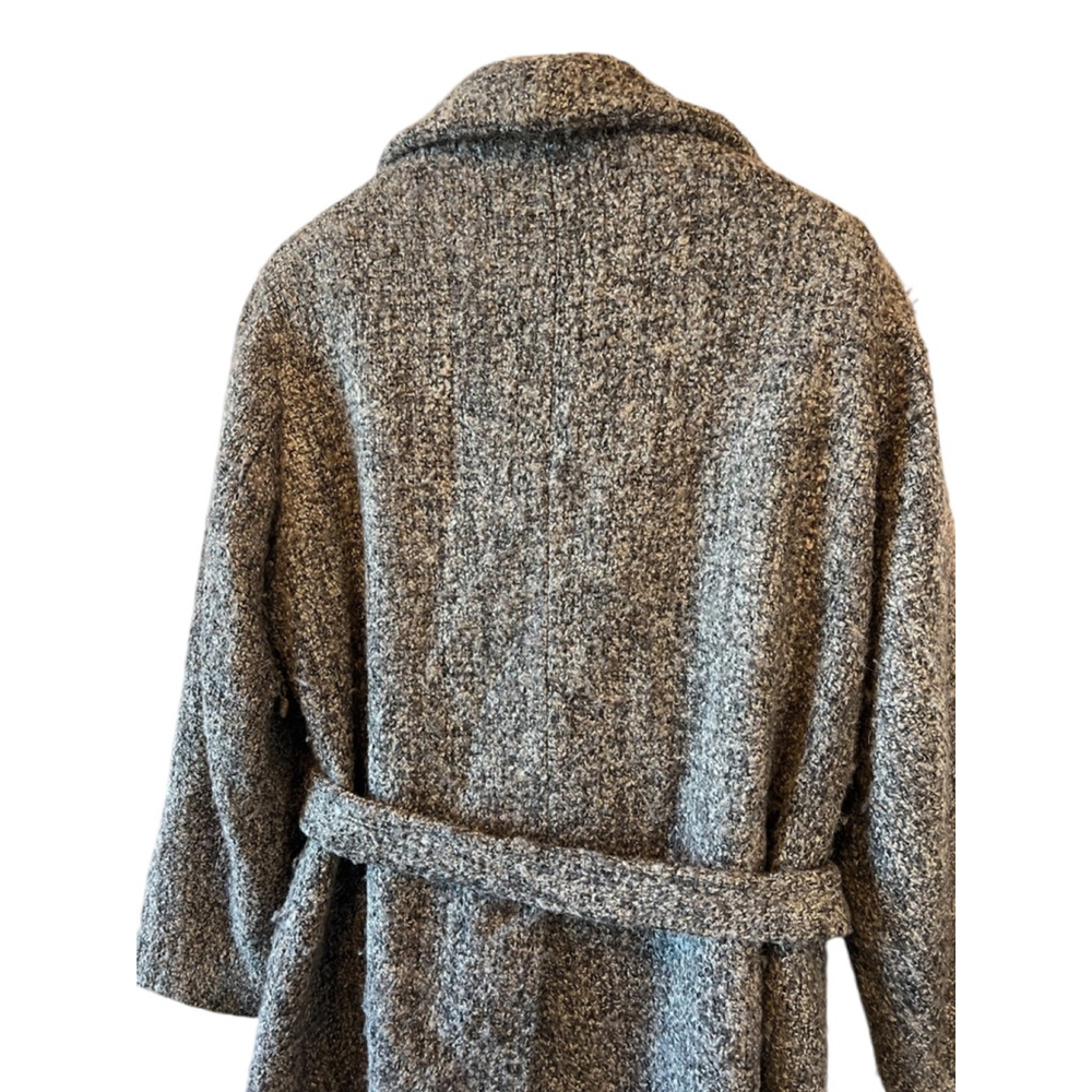Calvin Klein Charcoal Belted Pea Coat - Picture 4 of 9